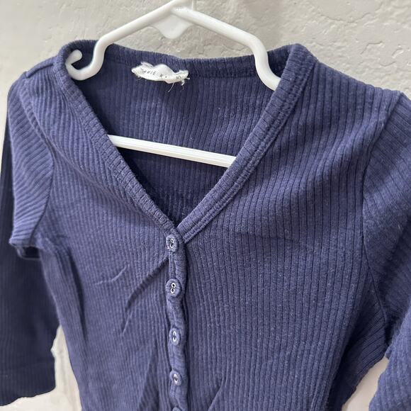 Jamie Kay Navy Blue Ribbed Cardigan Sweater - Picture 2 of 5